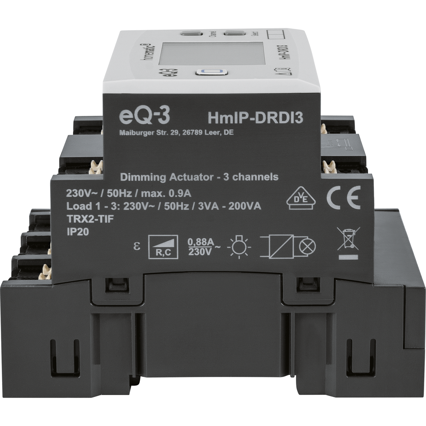 Homematic IP Dimmaktor 3fach Hutsch.Montage HmIP-DRDI3