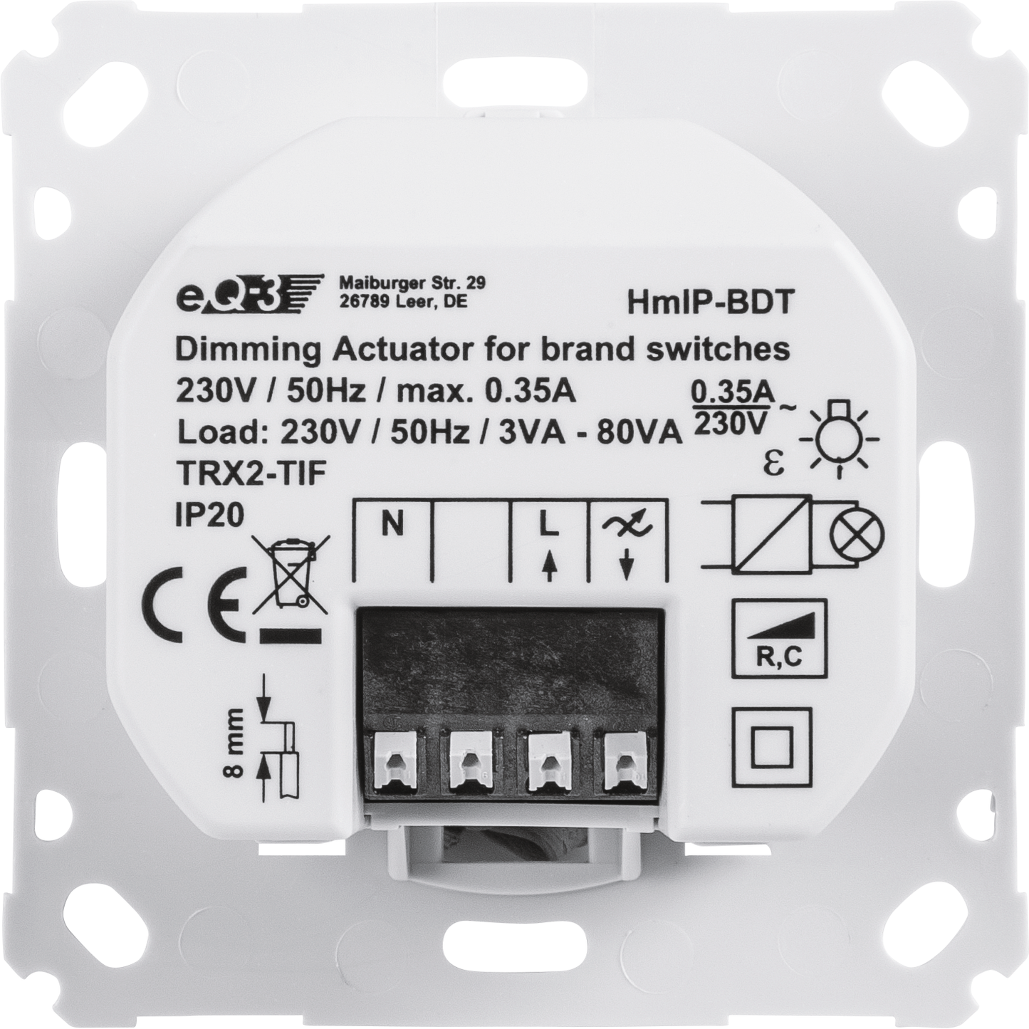 Homematic IP Dimmaktor für Markenschalter HmIP-BDT