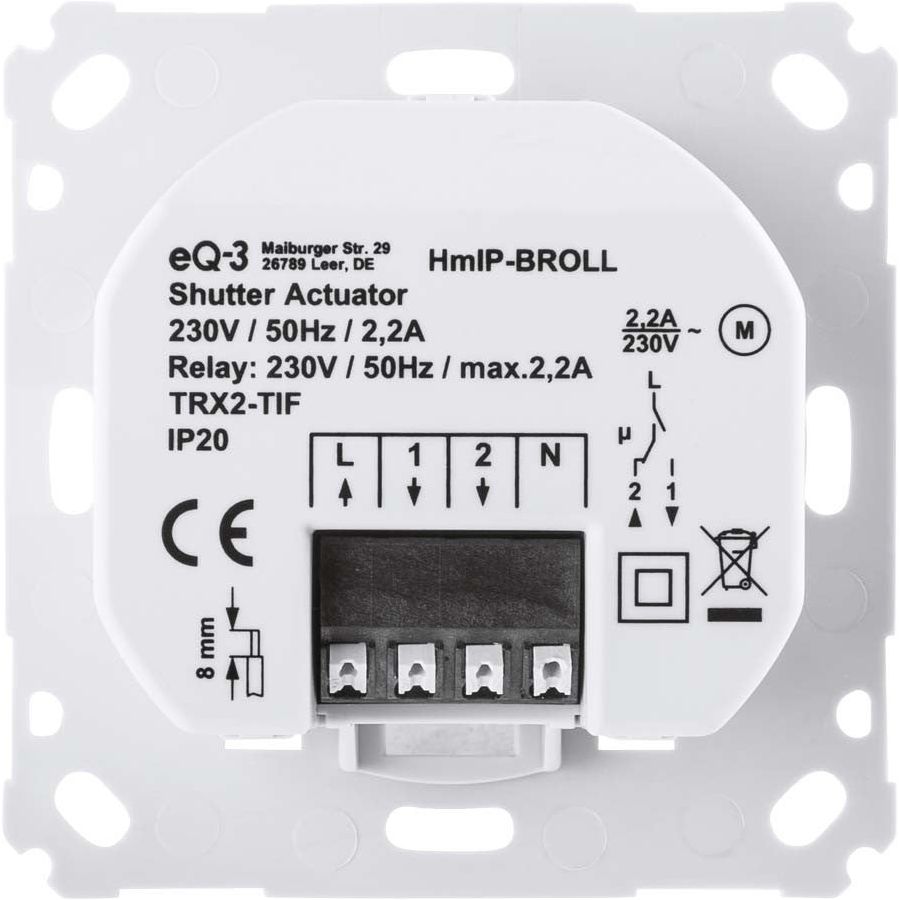Homematic IP Rollladenaktor für Markenschalter HmIP-BROLL-2 (VE6)