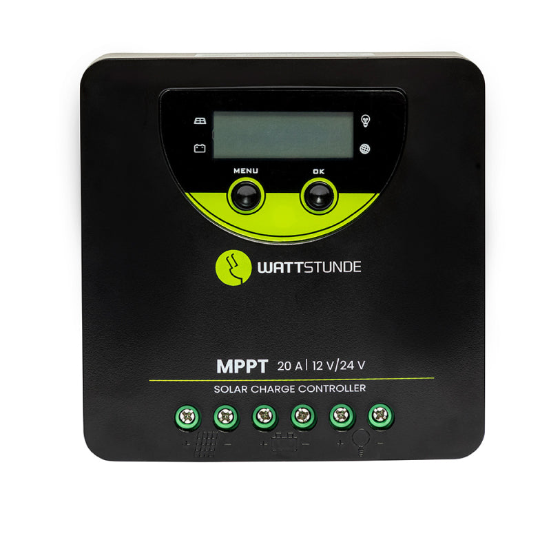 WATTSTUNDE® 20A 90V MPPT Solar Laderegler WLR-BT 20.90 MPPT 12/24V - Homeiq24