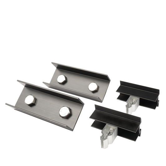 WATTSTUNDE® Hausdachhalterung Mittelklemmen + Verbinder - Homeiq24