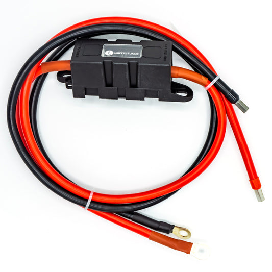 WATTSTUNDE® Sicherungskabel (mit Sicherungshalter) 2x16mm² M8/Aderendhülse 1m rot/schwarz - Homeiq24