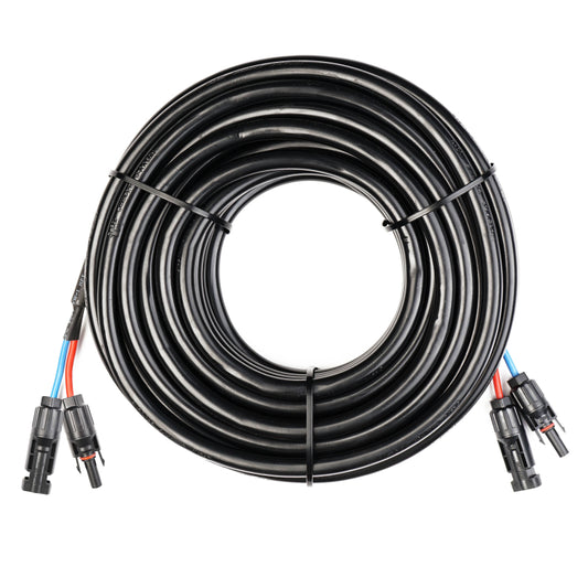 WATTSTUNDE® Verlängerungskabel (2x)4mm² Typ-MC4/Typ-MC4 15m schwarz